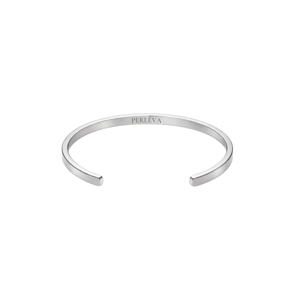 PERLÉVA Anna Cuff Bracelet – Silver