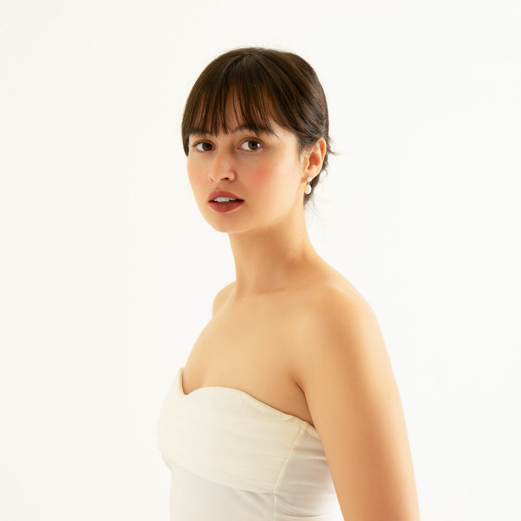 PERLÉVA Sophie Süßwasserperlen-Tropfenohrringe – 18 Karat Gold