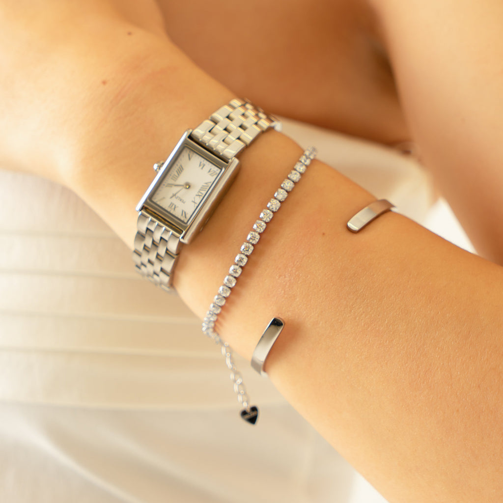 PERLÉVA Elise Tennisarmband – Silber